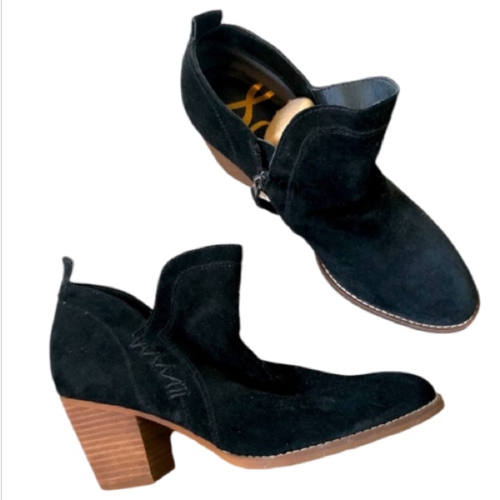 Gorgeous Sam Edelman black suede booties sz 8.5
